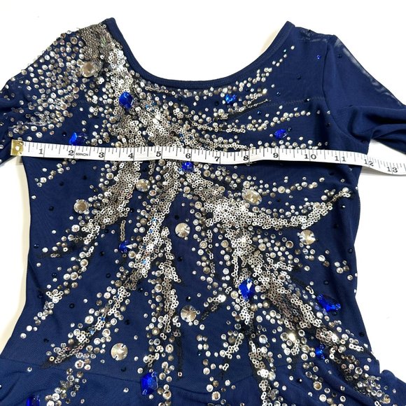 New Figure Skating Dress Size 10 (5~8T) with Hair Scrunchies (120~130cm) - Picture 10 of 12